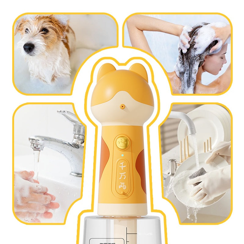 Ferramenta de Higiene e Banho - Gerador Automático de Espuma de Shampoo para Gatos e Cães